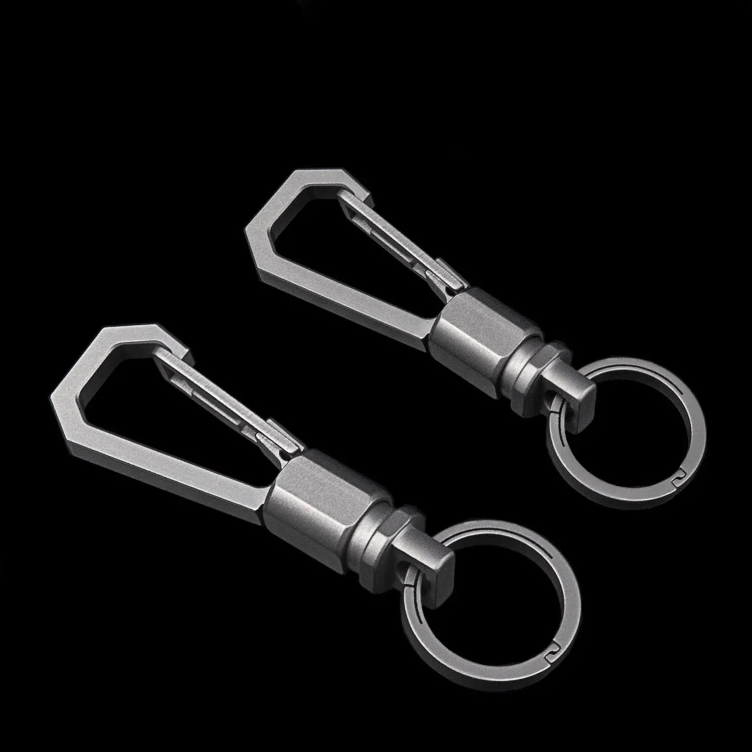 Titanium Alloy EDC Keychain w/ Keyring  Hanging Carabiner Buckle Multi Tool Gift 07FC0E-D4 - KOEEK [1]