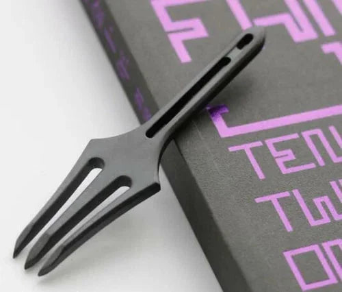 Titanium Alloy Fork Small Harpoon Crowbar Pry Bar keychain EDC Tool Pendant Gift 07FC0E-D4 - KOEEK [9]