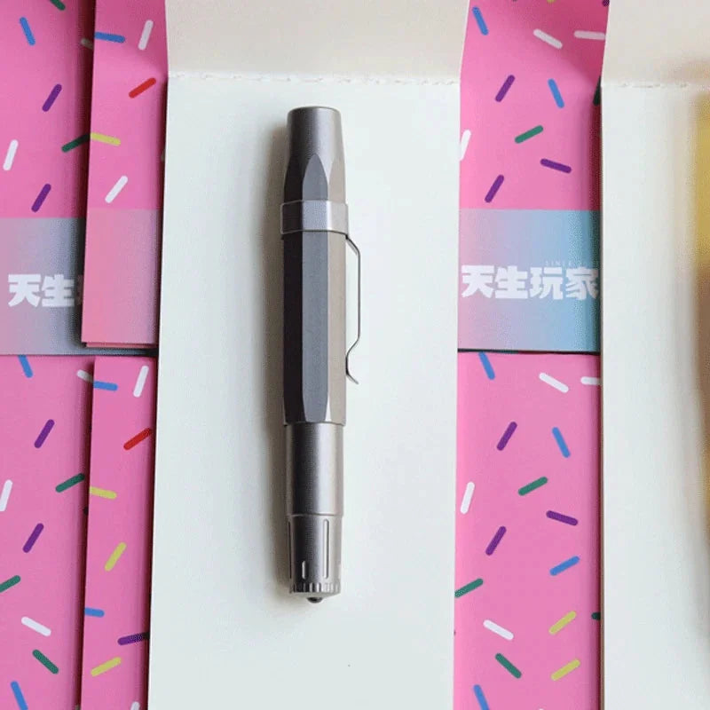 Titanium Alloy Fountain Pen Octagonal Pocket Student Office Business Pen 07FC0E-D4 - KOEEK [8]