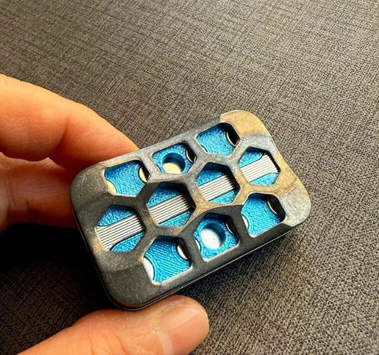 Titanium Alloy Honeycomb EDC Fidget Slider Fun Haptic Slider Stress Relief Gift 07FC0E-D4 - KOEEK [8]