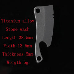 Titanium Alloy Kitchen Knife Key Bottle Opener Keychain Pendant EDC Carry Tool 07FC0E-D4 - KOEEK [2]
