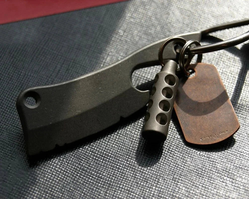 Titanium Alloy Kitchen Knife Key Bottle Opener Keychain Pendant EDC Carry Tool 07FC0E-D4 - KOEEK [5]