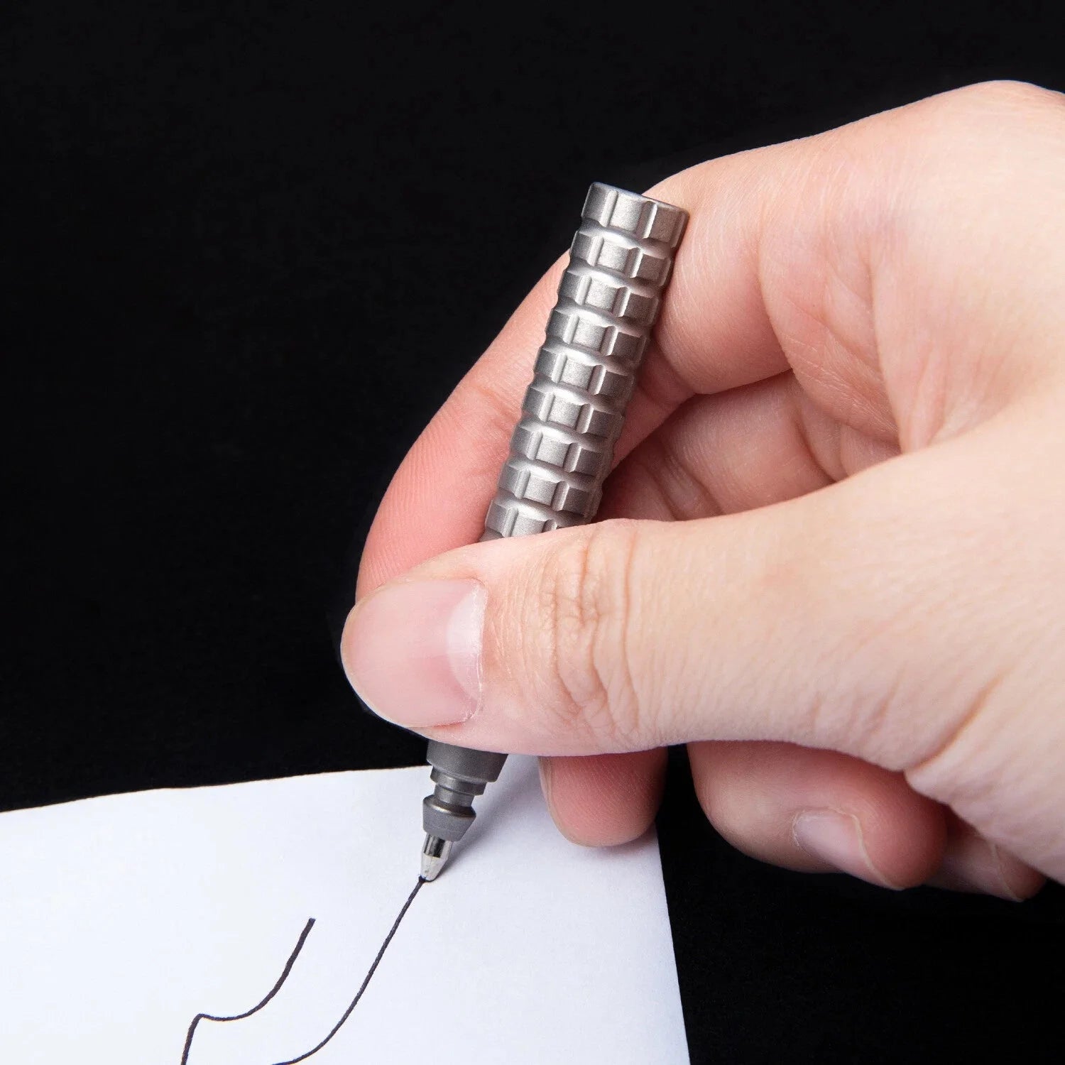 Titanium Alloy Mini Pocket Pen Outdoor EDC Tool Portable Keychain Ballpoint Pen 07FC0E-D4 - KOEEK [6]