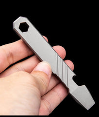 Titanium Alloy Multi Tools Pry Bar Crowbar Bottle Opener Wrench Outdoor EDC 07FC0E-D4 - KOEEK [3]