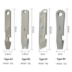 Titanium Alloy Multi Tools Pry Bar Crowbar Bottle Opener Wrench Outdoor EDC 07FC0E-D4 - KOEEK [4]