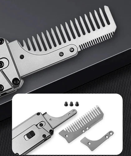 Titanium Alloy Pocket Folded Health Comb Combing Hair Outdoor EDC Multi Tools 07FC0E-D4 - KOEEK [4]