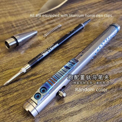 Titanium Alloy Pocket Mechanical Pencil Student Drawing Pens Office Stationery 07FC0E-D4 - KOEEK [4]