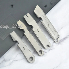 Titanium Alloy Pocket Pry Bar Crowbar Opener Portable Outdoor EDC Multi Tool 07FC0E-D4 - KOEEK [2]