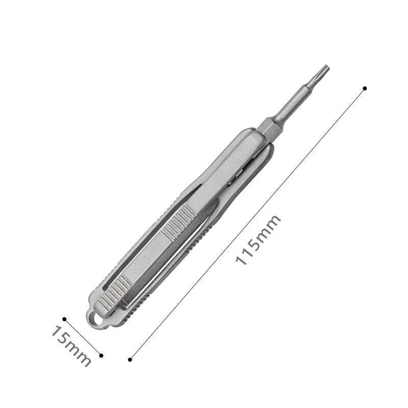 Titanium Alloy Pocket Screwdriver Cross Bit Portable Outdoor Gadget EDC Tools 07FC0E-D4 - KOEEK [2]