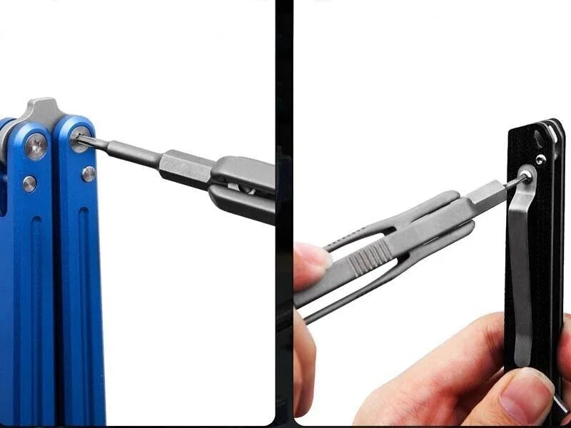 Titanium Alloy Pocket Screwdriver Cross Bit Portable Outdoor Gadget EDC Tools 07FC0E-D4 - KOEEK [3]