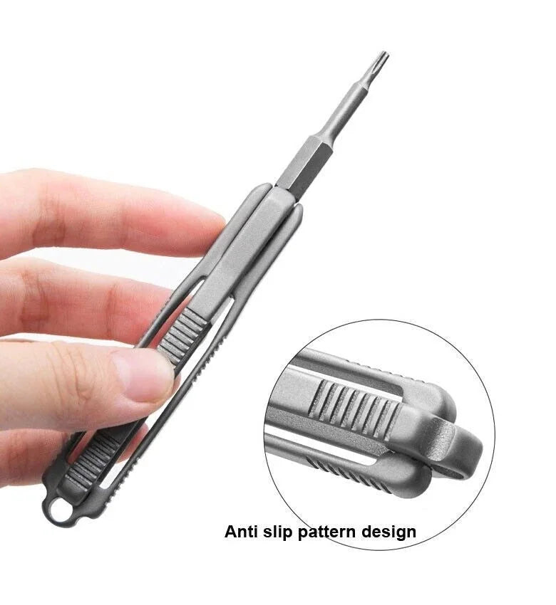 Titanium Alloy Pocket Screwdriver Cross Bit Portable Outdoor Gadget EDC Tools 07FC0E-D4 - KOEEK [5]