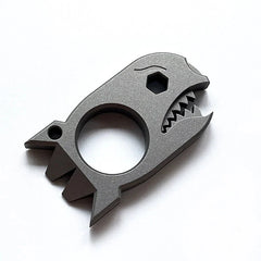 Titanium Alloy Pocket Tool Shark Shape Bottle Opener Hexagon Wrench Keychain EDC 07FC0E-D4 - KOEEK [1]