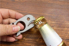 Titanium Alloy Pocket Tool Shark Shape Bottle Opener Hexagon Wrench Keychain EDC 07FC0E-D4 - KOEEK [3]