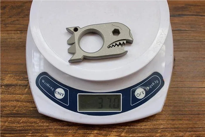 Titanium Alloy Pocket Tool Shark Shape Bottle Opener Hexagon Wrench Keychain EDC 07FC0E-D4 - KOEEK [4]