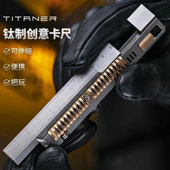 Titanium Alloy Ultralight Metric Ruler Measurement Ruler Math Portable EDC Tools 07FC0E-D4 - KOEEK [1]