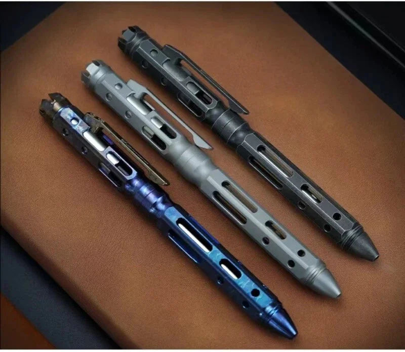 Titanium Ballpoint Pen Bolt Action Signing Writing Pen Business Office EDC Gift 07FC0E-D4 - KOEEK [11]