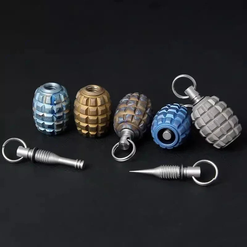 Titanium Begleri Knife Lanyard Beads Keychain Decoration DIY EDC Tool Pendant 07FC0E-D4 - KOEEK [6]