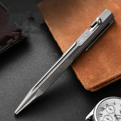 Titanium Bolt Action Ballpoint Pen EDC Pocket Pen Business Office Writing Gift 07FC0E-D4 - KOEEK [1]
