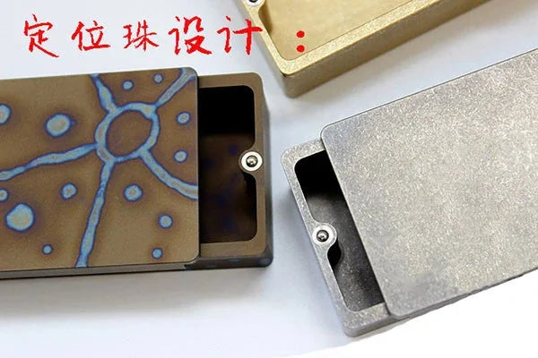 Titanium/Brass EDC Sealing Storage Case Pill Box Holder Container Travel Camping 07FC0E-D4 - KOEEK [11]