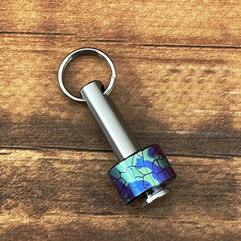 Titanium Colorful Cylinder Pendant Lanyard Bead EDC Paracord Bead Zipper Head EDC - KOEEK [10]