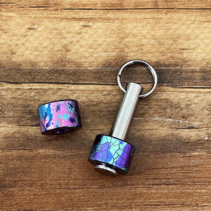 Titanium Colorful Cylinder Pendant Lanyard Bead EDC Paracord Bead Zipper Head EDC - KOEEK [1]