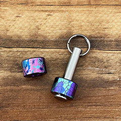 Titanium Colorful Cylinder Pendant Lanyard Bead EDC Paracord Bead Zipper Head EDC - KOEEK [1]