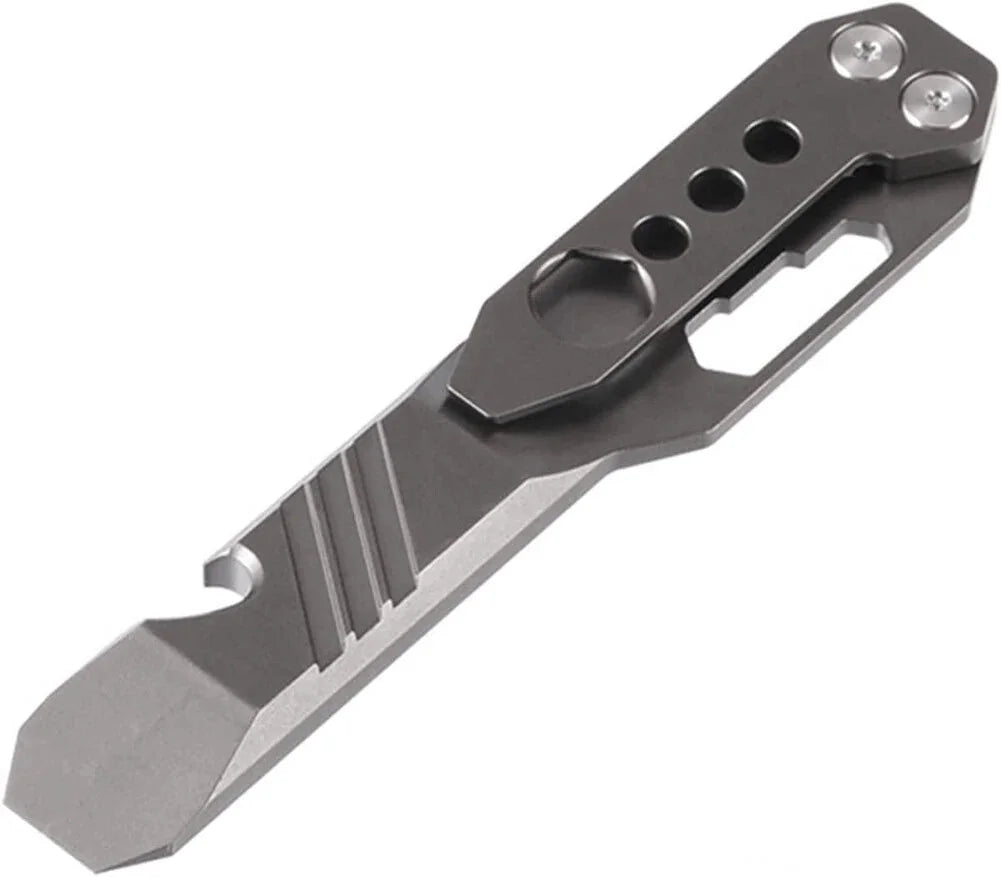 Titanium Crowbar Pry Bar Screwdriver Bottle Opener Multi Tool EDC Outdoor Wrench 07FC0E-D4 - KOEEK [2]