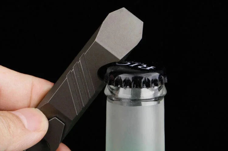 Titanium Crowbar Pry Bar Screwdriver Bottle Opener Multi Tool EDC Outdoor Wrench 07FC0E-D4 - KOEEK [6]