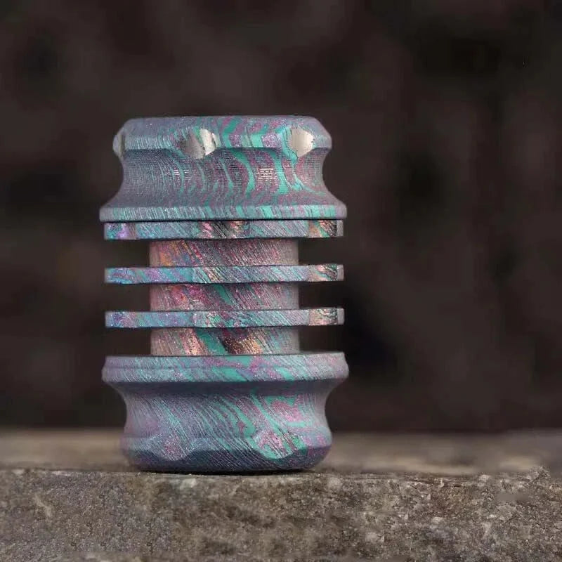 Titanium Damascus Knife Lanyard Bead Paracord Necklace Pendant Bracelet EDC Bead 07FC0E-D4 - KOEEK [7]