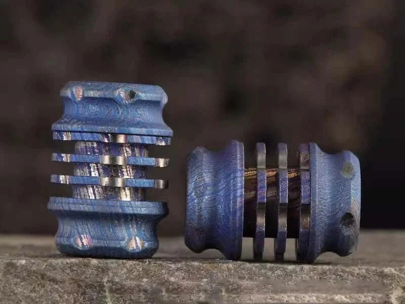 Titanium Damascus Knife Lanyard Bead Paracord Necklace Pendant Bracelet EDC Bead 07FC0E-D4 - KOEEK [8]
