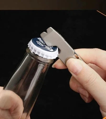 Titanium Folding Pocket Knife EDC Pry Bar Crowbar Opener Ruler Keychain Tool 07FC0E-D4 - KOEEK [5]