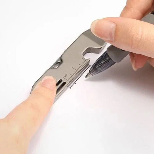 Titanium Folding Pocket Knife EDC Pry Bar Crowbar Opener Ruler Keychain Tool 07FC0E-D4 - KOEEK [8]