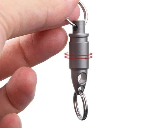 Titanium Insert Buckle Gimbal Ring Portable Double Keychain Tool Pendant EDC 07FC0E-D4 - KOEEK [2]