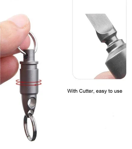 Titanium Insert Buckle Gimbal Ring Portable Double Keychain Tool Pendant EDC 07FC0E-D4 - KOEEK [6]