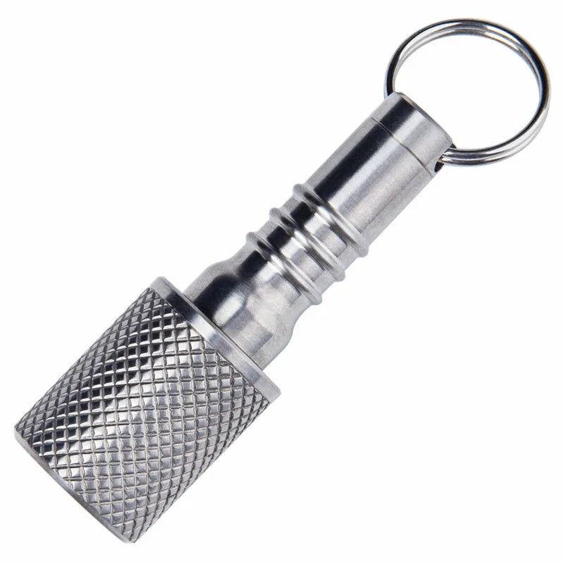 Titanium Keychain Waterproof Box Sealed Container Portable Outdoor Pendant EDC 07FC0E-D4 - KOEEK [1]