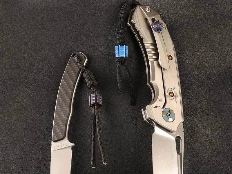 Titanium Knife Lanyard Bead EDC Paracord Necklace Pendant Bracelet DIY Bead Gift 07FC0E-D4 - KOEEK [8]