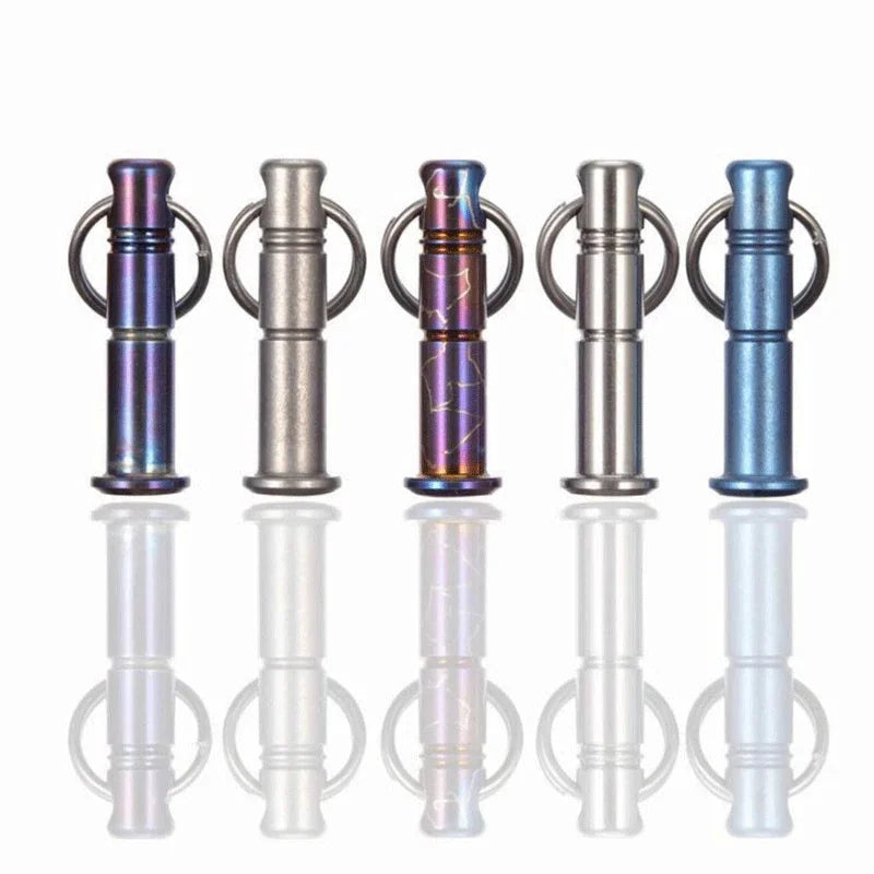 Titanium Lanyard Bead Bolt Holder Keychain Necklace Pendant DIY with Split Ring 07FC0E-D4 - KOEEK [1]
