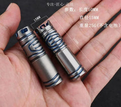 Titanium Outdoor Camping mini edc LED Survival Flashlight Keychain 07FC0E-D4 - KOEEK [2]