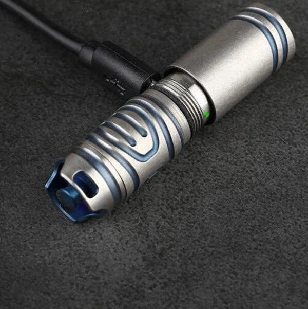 Titanium Outdoor Camping mini edc LED Survival Flashlight Keychain 07FC0E-D4 - KOEEK [4]