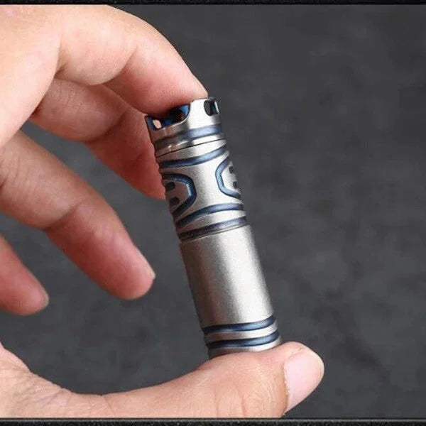 Titanium Outdoor Camping mini edc LED Survival Flashlight Keychain 07FC0E-D4 - KOEEK [8]