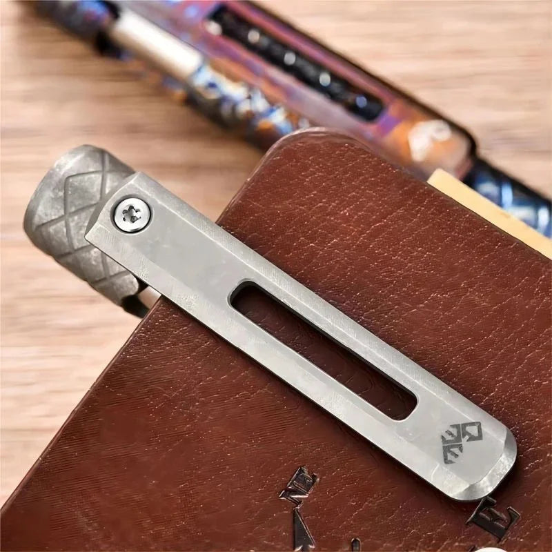 Titanium PEI Ballpoint Pen Bolt Action Signature Writing EDC Pocket Pen Gifts 07FC0E-D4 - KOEEK [7]