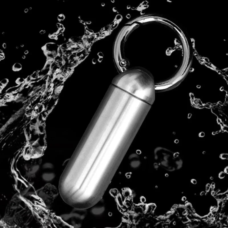 Titanium Pill Holder Container Organizer Case Box Waterproof Portable Keychain 07FC0E-D4 - KOEEK [8]