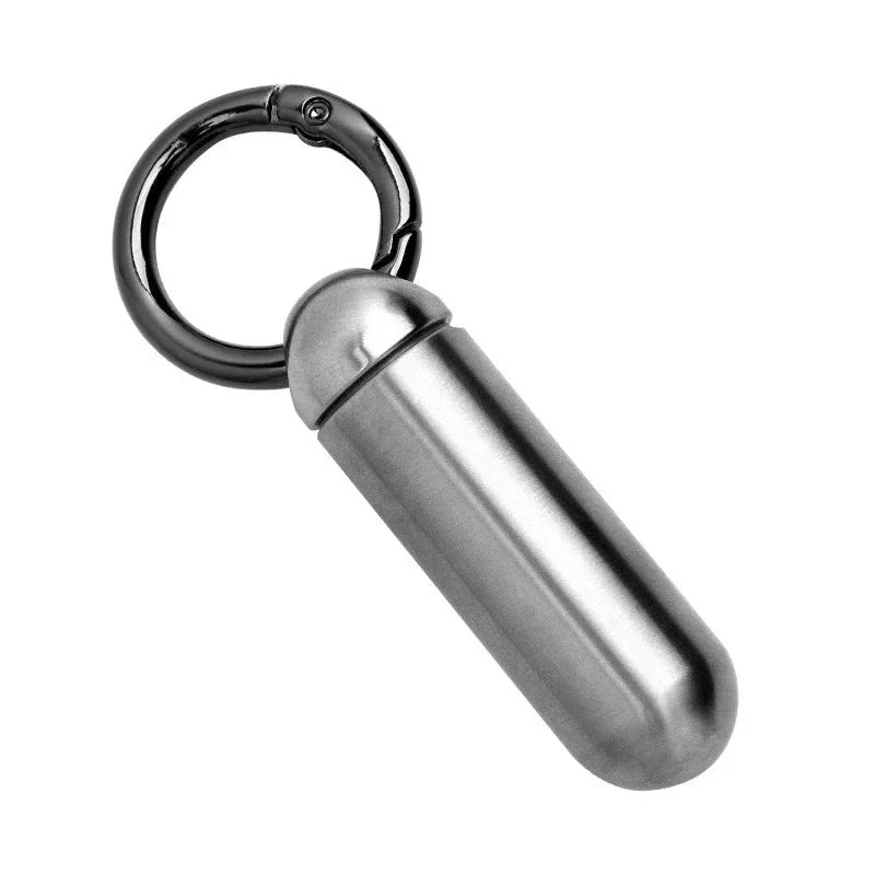 Titanium Pill Holder Container Organizer Case Box Waterproof Portable Keychain 07FC0E-D4 - KOEEK [9]