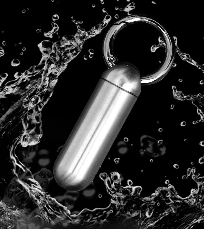 Titanium Pill Holder Container Organizer Case Waterproof Box Portable Keychain 07FC0E-D4 - KOEEK [9]
