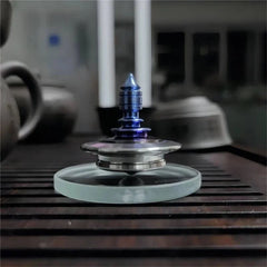 Titanium Stainless Steel Spinning Top Gyroscope EDC Desktop Fidget Toy Gift 07FC0E-D4 - KOEEK [2]