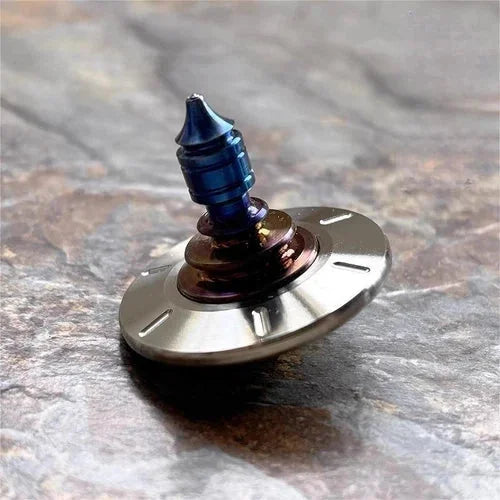 Titanium Stainless Steel Spinning Top Gyroscope Gyro Desktop Fidget Toy EDC Gift 07FC0E-D4 - KOEEK [1]