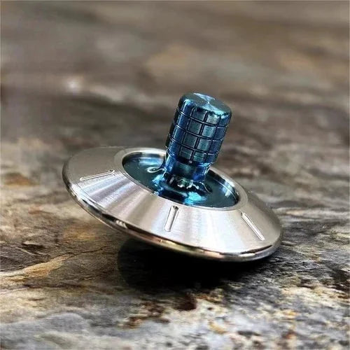 Titanium Stainless Steel Spinning Top Gyroscope Gyro Desktop Fidget Toy EDC Gift 07FC0E-D4 - KOEEK [1]