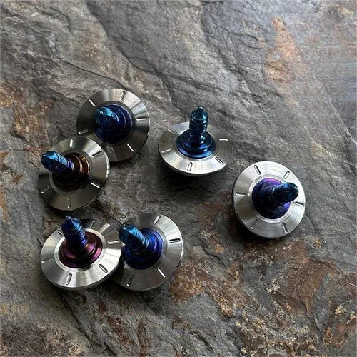 Titanium Stainless Steel Spinning Top Gyroscope Gyro Desktop Fidget Toy EDC Gift 07FC0E-D4 - KOEEK [5]