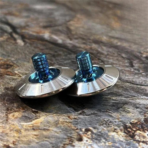 Titanium Stainless Steel Spinning Top Gyroscope Gyro Desktop Fidget Toy EDC Gift 07FC0E-D4 - KOEEK [6]