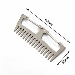 Titanium Ti  Antistatic Comb Unique Fashion Pocket Comb Hair Beard Keychain Comb 07FC0E-D4 - KOEEK [2]